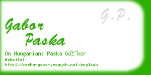 gabor paska business card